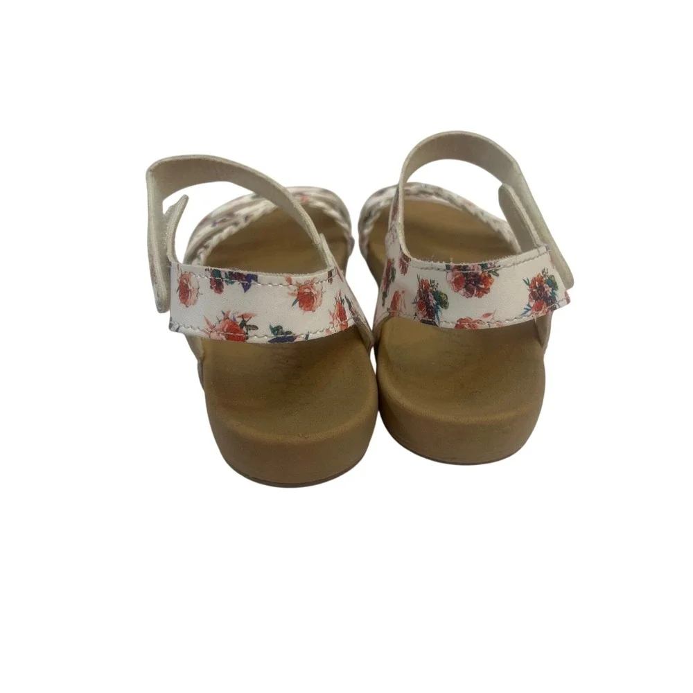 Blowfish Malibu Nemma-K Kids Floral Strappy‎ Braided Sandals White Multi Size 3